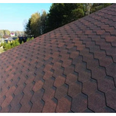 Бітумна черепиця BTM Shingle Rubin (сота) коричневий