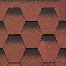 Бітумна черепиця BTM Shingle Rubin (сота) червоний