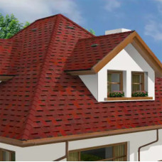 Бітумна черепиця BTM Shingle Dragon (зуб) Червоний