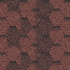 Бітумна черепиця Акваізол Мозаїка «Червона еко»