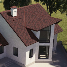 Бітумна черепиця Акваізол Мозаїка «Червона еко»