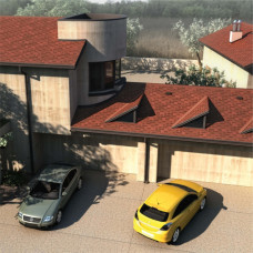 Бітумна черепиця Акваізол Акцент «Стиглий гранат»