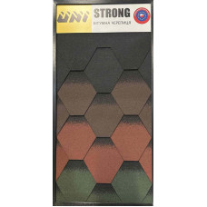 Бітумна черепиця Matizol Uni Strong (сота) графіт