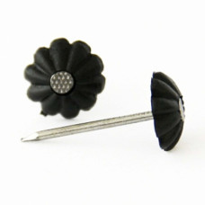 Цвяхи оббивні декоративні пластик чорний 40г в упаковці