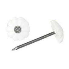 Цвяхи оббивні декоративні пластик білий 40г в упаковці