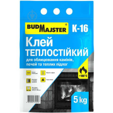 Клей теплостійкий для облицювання камінів, печей та теплої підлоги BUDMAJSTER (Будмайстер) К-16 5 кг