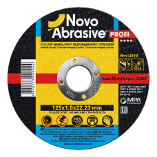 Круг відрізний по металу NovoAbrasive Profi (125x1,0x22,23 мм)