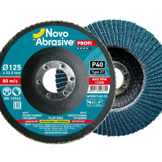 Круг пелюстковий торцевий NovoAbrasive Profi ZR Т27 Р40 125 мм