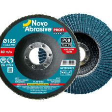 Круг пелюстковий торцевий NovoAbrasive Profi ZR Т27 Р80 125 мм