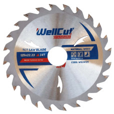 Пиляльний диск по дереву WellCut Standard 24Т (125x22,23 мм)