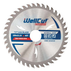 Пиляльний диск по дереву WellCut Standard 40Т (125x22,23 мм)