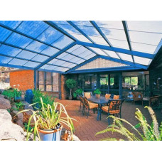 Прозорий шифер Волнопласт гофрований 1,5х10 м блакитний