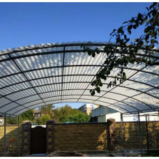 Прозорий шифер Волнопласт гофрований 2х10 м безбарвний