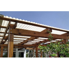 Прозорий шифер Волнопласт гофрований 1,5х10 м білий