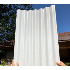 Прозорий шифер Волнопласт гофрований 1,5х10 м білий