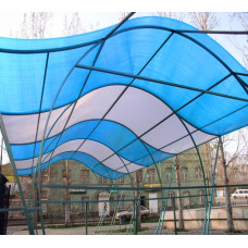 Прозорий шифер Волнопласт плоский 1,5х10 м блакитний