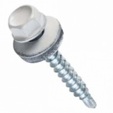 Саморіз покрівельний по дереву 4,8х35 мм білий