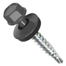 Саморіз покрівельний по металу 4,8х35 мм графіт