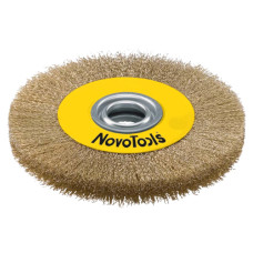 Щітка дискова NovoTools гофрована латунь 125 мм
