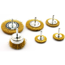 Набір щіток для дриля NovoTools гофрована латунь 6шт.