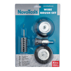 Набір щіток для дриля NovoTools сталь 4шт.