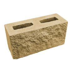 Шлакоблок декоративний 140х190х390 жовтий