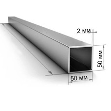 Труба сталева профільна 50х50х2 мм МІРА 6 м