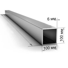 Труба сталева профільна 100х100х6 мм МІРА